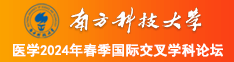 鸡巴操逼逼视频南方科技大学医学2024年春季国际交叉学科论坛